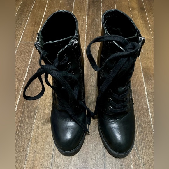 Ash Poker Black Heeled Moto Boots - Size 37 - Approx US 7 - Picture 3 of 7